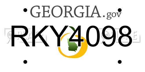 RKY4098 Georgia License Plate