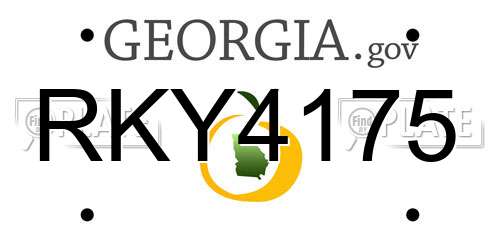 RKY4175 Georgia License Plate