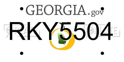 RKY5504 Georgia License Plate