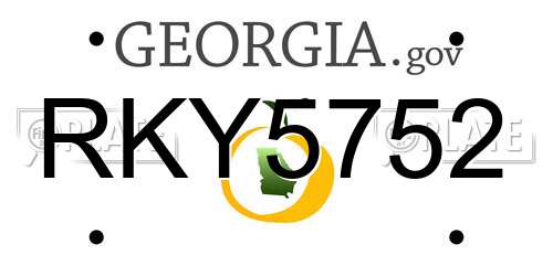 RKY5752 Georgia License Plate
