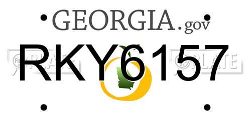 RKY6157 Georgia License Plate