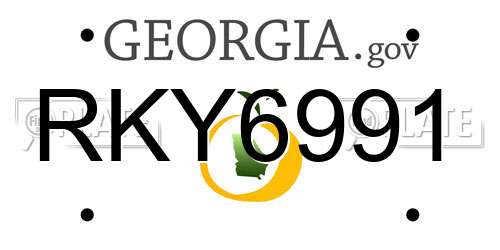 RKY6991 Georgia License Plate