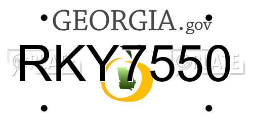RKY7550 Georgia License Plate