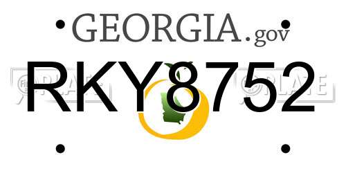 RKY8752 Georgia License Plate
