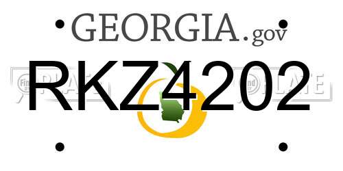 RKZ4202 Georgia License Plate