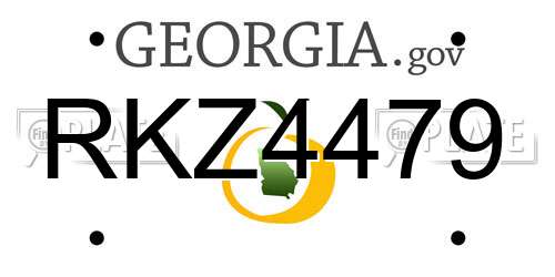 RKZ4479 Georgia License Plate