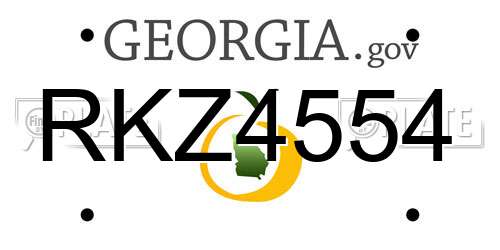 RKZ4554 Georgia License Plate
