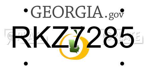 RKZ7285 Georgia License Plate
