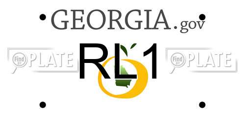 RL1 Georgia License Plate