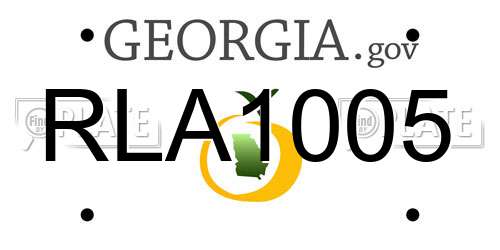 RLA1005 Georgia License Plate