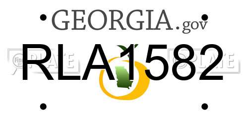 RLA1582 Georgia License Plate
