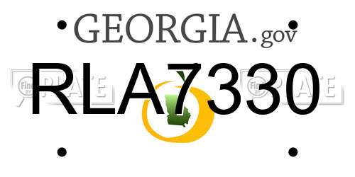 RLA7330 Georgia License Plate