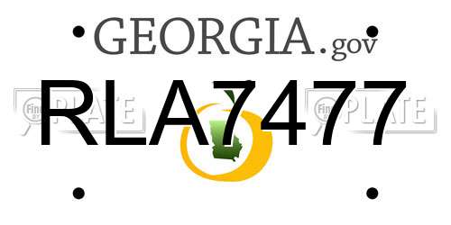RLA7477 Georgia License Plate