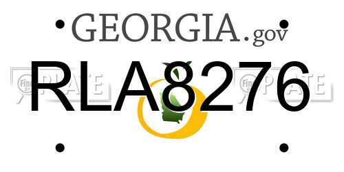 RLA8276 Georgia License Plate