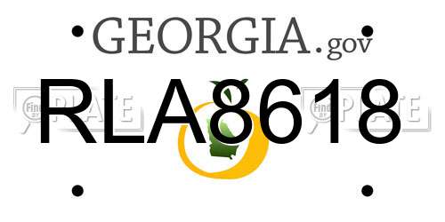 RLA8618 Georgia License Plate