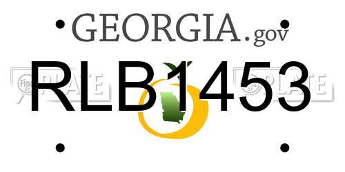 RLB1453 Georgia License Plate