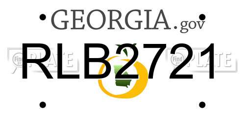 RLB2721 Georgia License Plate