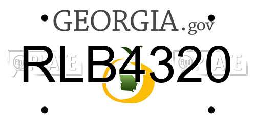 RLB4320 Georgia License Plate