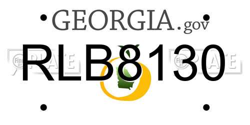 RLB8130 Georgia License Plate