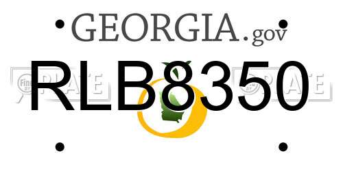 RLB8350 Georgia License Plate