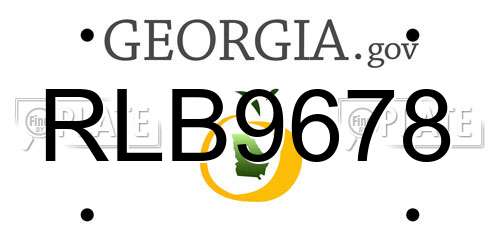 RLB9678 Georgia License Plate