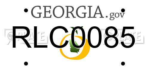 RLC0085 Georgia License Plate