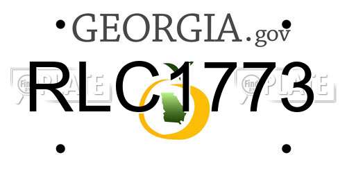 RLC1773 Georgia License Plate