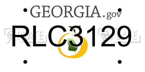 RLC3129 Georgia License Plate