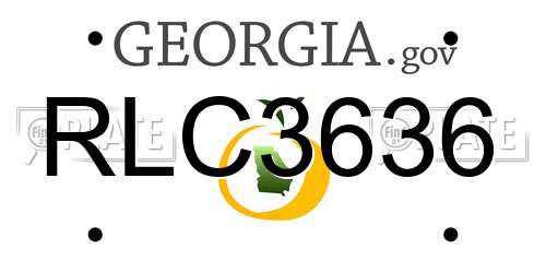 RLC3636 Georgia License Plate