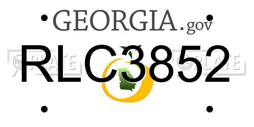 RLC3852 Georgia License Plate