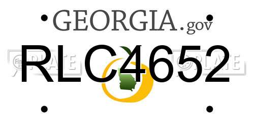 RLC4652 Georgia License Plate