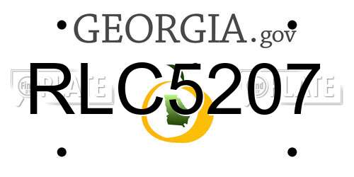 RLC5207 Georgia License Plate
