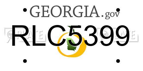 RLC5399 Georgia License Plate