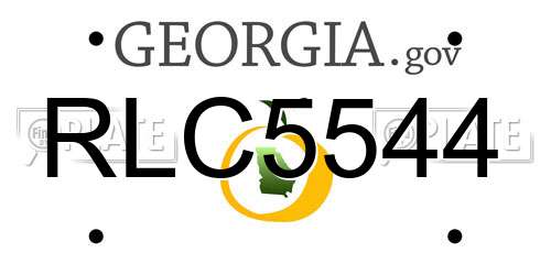 RLC5544 Georgia License Plate