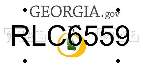 RLC6559 Georgia License Plate