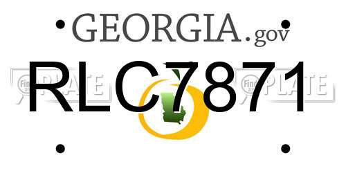 RLC7871 Georgia License Plate