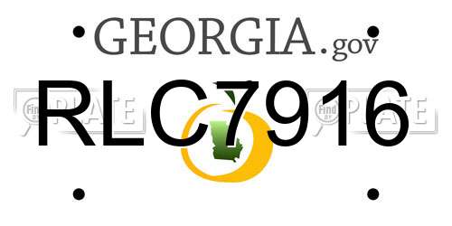 RLC7916 Georgia License Plate
