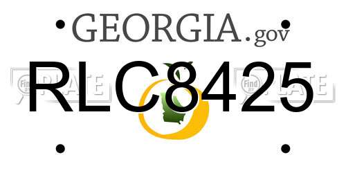 RLC8425 Georgia License Plate