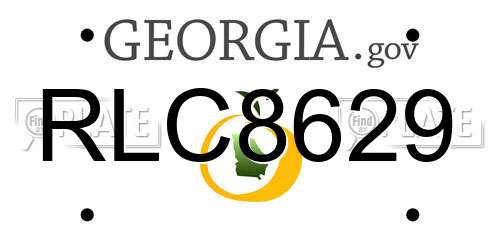 RLC8629 Georgia License Plate