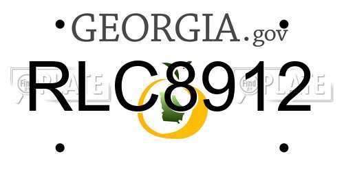 RLC8912 Georgia License Plate