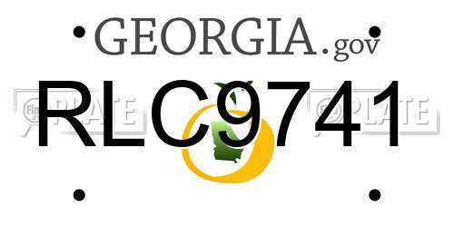 RLC9741 Georgia License Plate