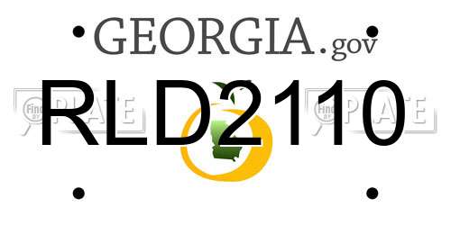 RLD2110 Georgia License Plate