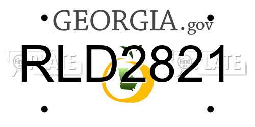 RLD2821 Georgia License Plate