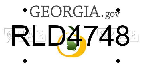 RLD4748 Georgia License Plate
