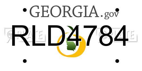 RLD4784 Georgia License Plate