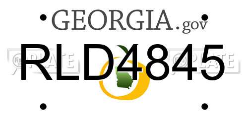 RLD4845 Georgia License Plate
