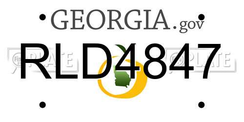RLD4847 Georgia License Plate