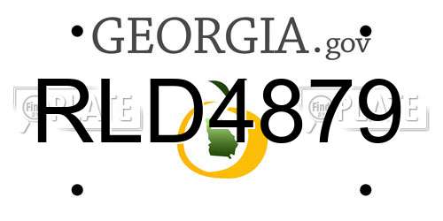 RLD4879 Georgia License Plate