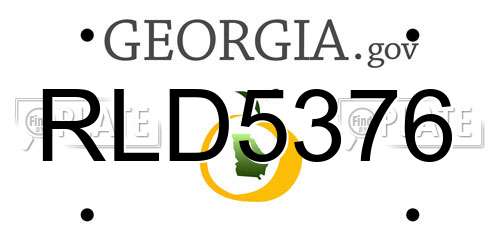 RLD5376 Georgia License Plate