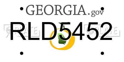 RLD5452 Georgia License Plate